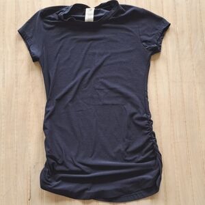 New Balance Fitted Stretch Y2k Activewear Short Sleeve Cinched Side Athletic Top